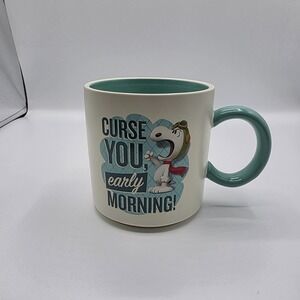 Hallmark The Peanuts Movie Coffee Mug‎ White Green 2015 Ceramic 3.5"X4"